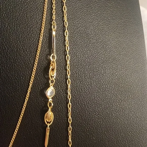 Elegant Gold Tone Layered Necklace - Picture 3 of 6